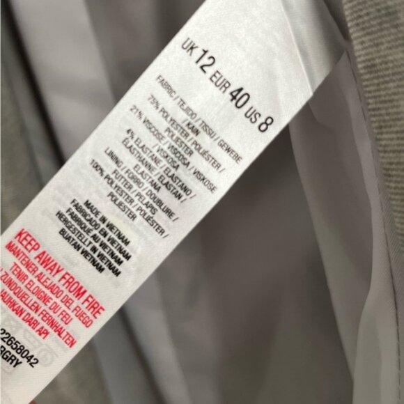 Miss Selfridge grey relaxed fit open blazer size 8 - Picture 7 of 8